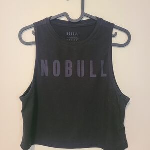 NOBULL Black Cropped Tank with Logo